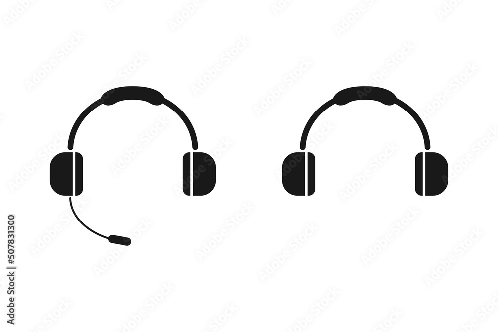 Headphones icon isolated on white background. Vector illustration. Headphones icon isolated on white background. Vector illustration.