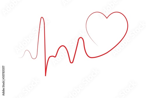 Heartbite line. Pulse cardio symbol. Healty and medical concept. Vector illustration.