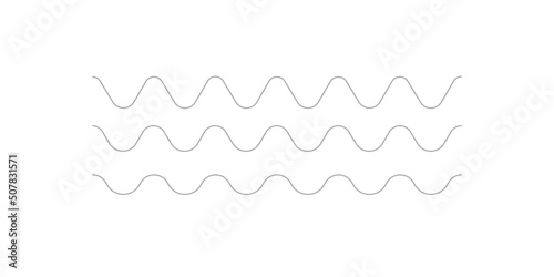 Black waves icons. Logo template. Simple vector illustration.