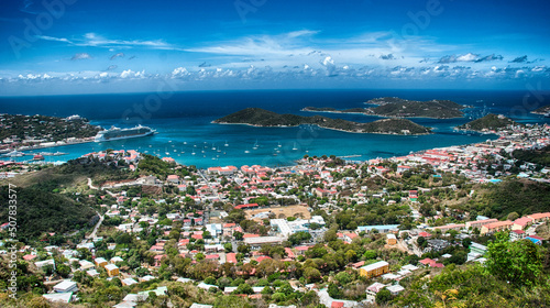 Wonderful coastal colors of Saint Thomas - Seascape of US Virgin Islands © jovannig