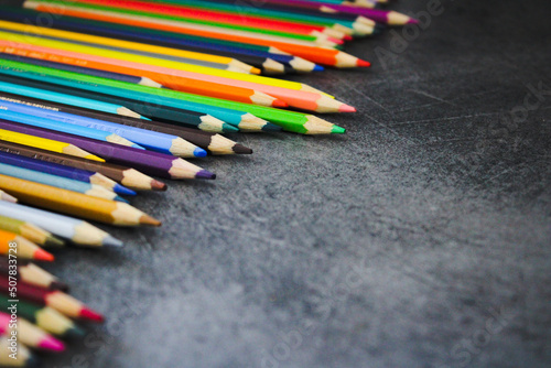 pencils on a table