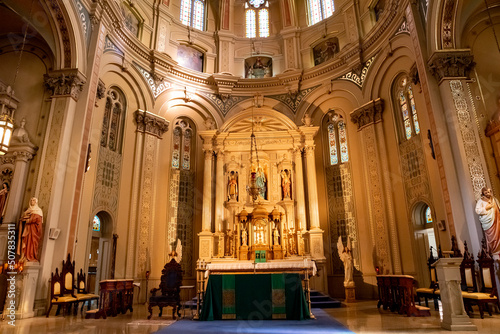 Interior of Saint Mary Roman Catholic Church in Greektown Historic District, Detroit, United States photo