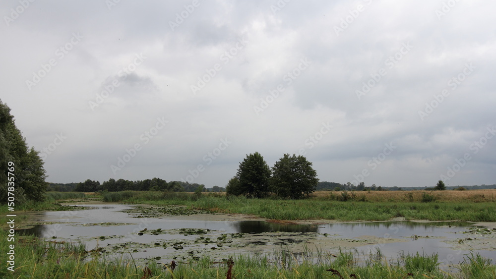 clouds over the river