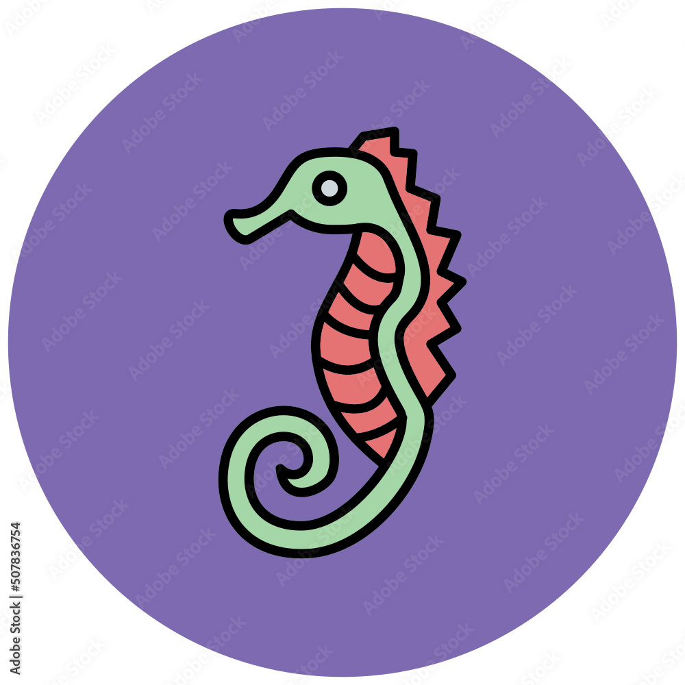 Naklejka premium Seahorse Icon