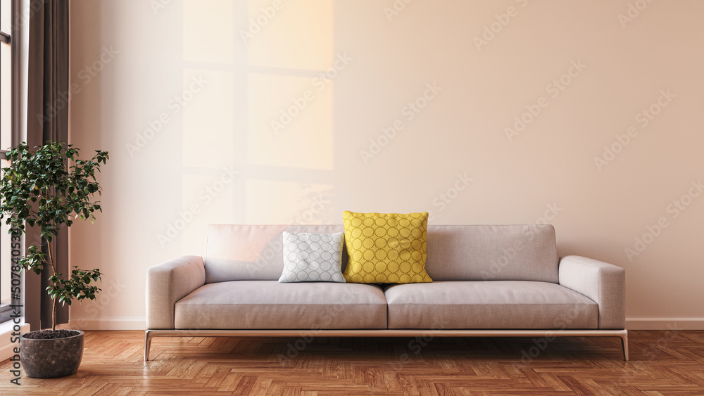 Illustration 3D rendering large luxury modern bright interiors Living room mockup computer digitally generated image Illustration 3D rendering large luxury modern bright interiors Living room mockup computer digitally generated image