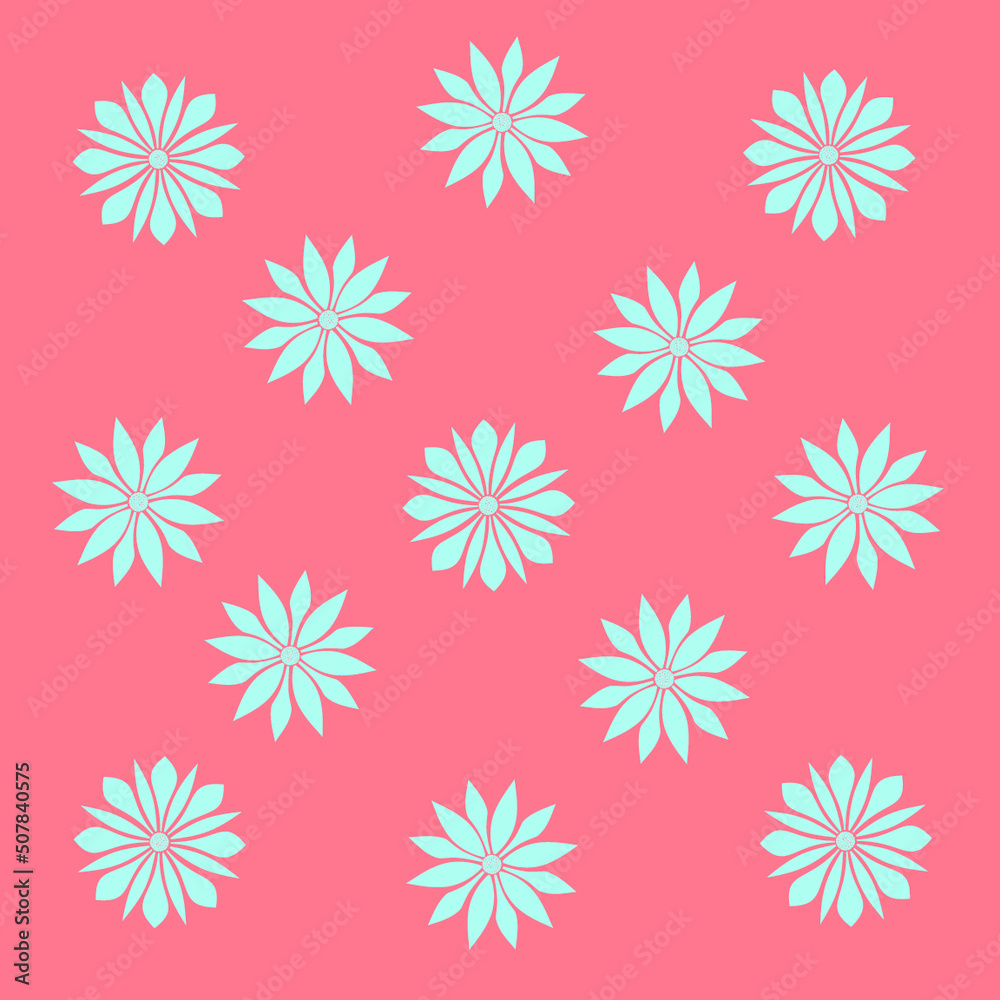 Flat lay with geometrically shaped flowers Flat lay with geometrically shaped flowers