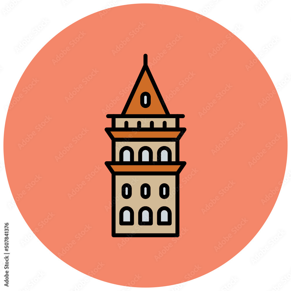 Galata Tower Icon Galata Tower Icon