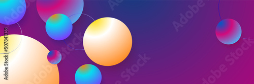 Vibrant vivid abstract banner background
