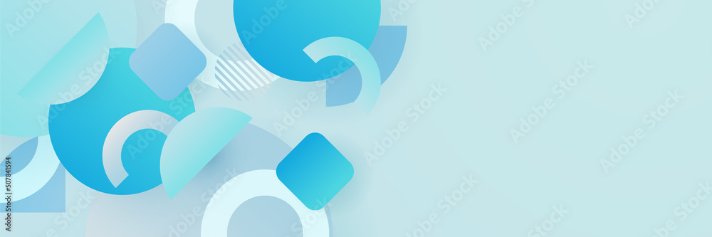 Light blue abstract banner background