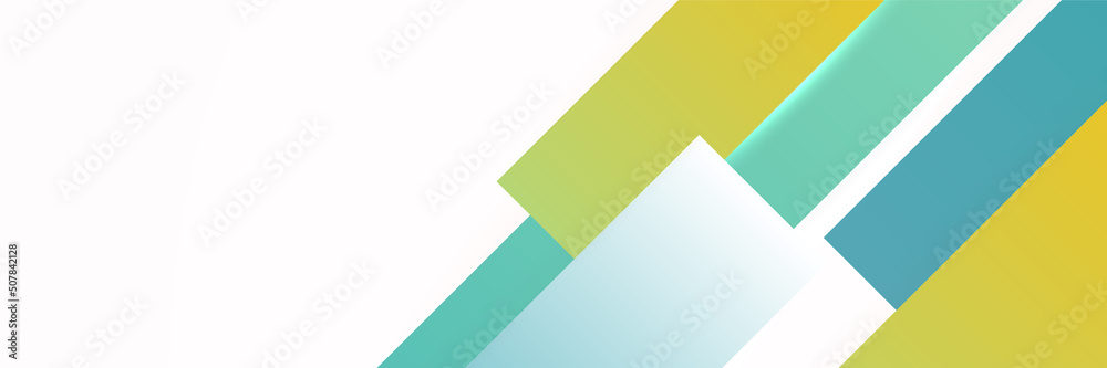 Green and yellow abstract banner background