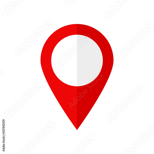 Free Download red pin point. location symbol with shadow isolated on white background - GFXLoad