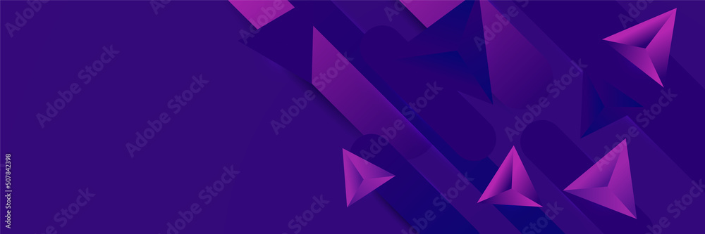 Dark purple and pink abstract banner background
