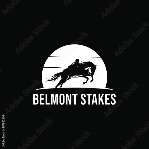 Belmont bet with horse, Vector Illustration