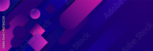 Dark purple and pink abstract banner background