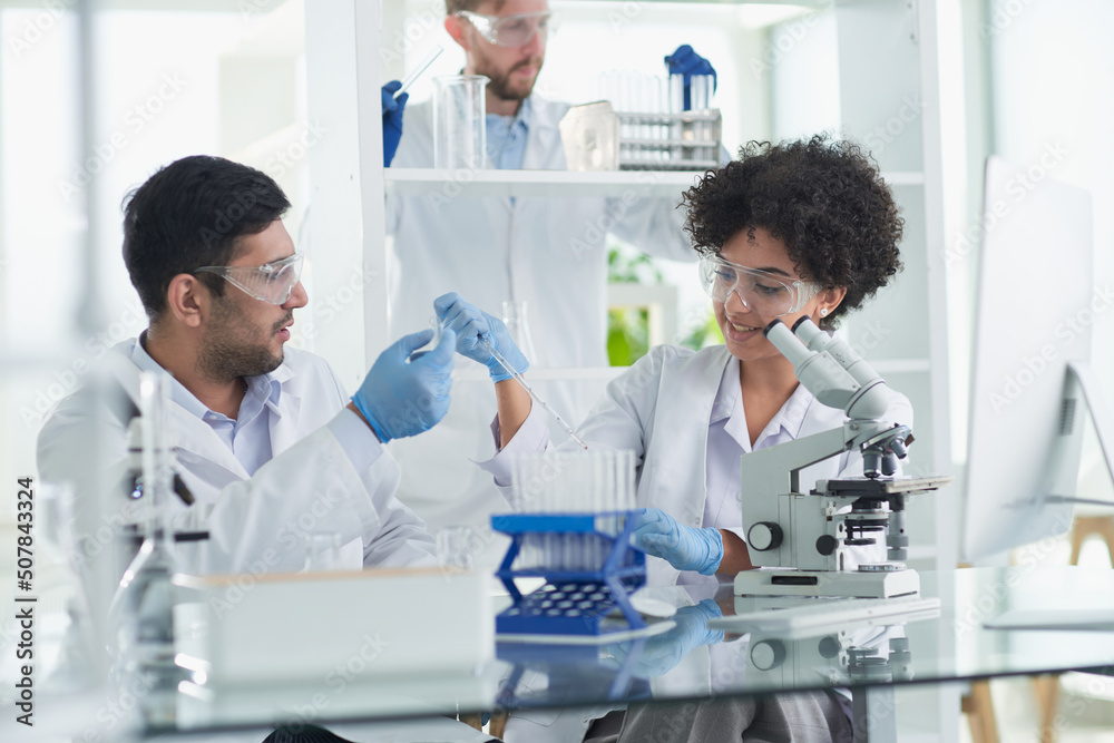 Team of Medical Research Scientists Working on Generation Experimental Drug Team of Medical Research Scientists Working on Generation Experimental Drug