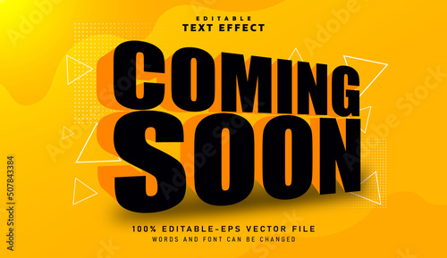 3D Coming Soon text effect - Editable text effect