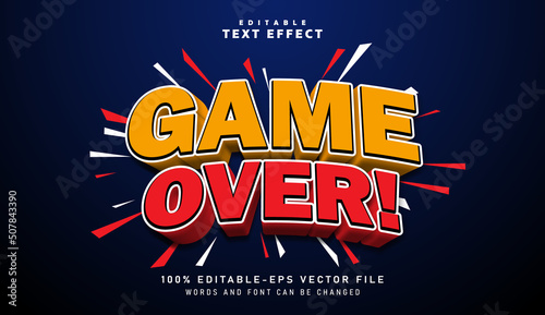 3D Game Over! text effect - Editable text effect