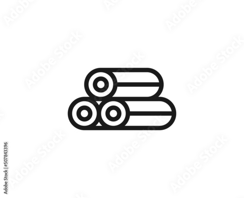 Single line icon of wallpaper on isolated white background. High quality editable stroke for mobile apps, web design, websites, online shops etc.