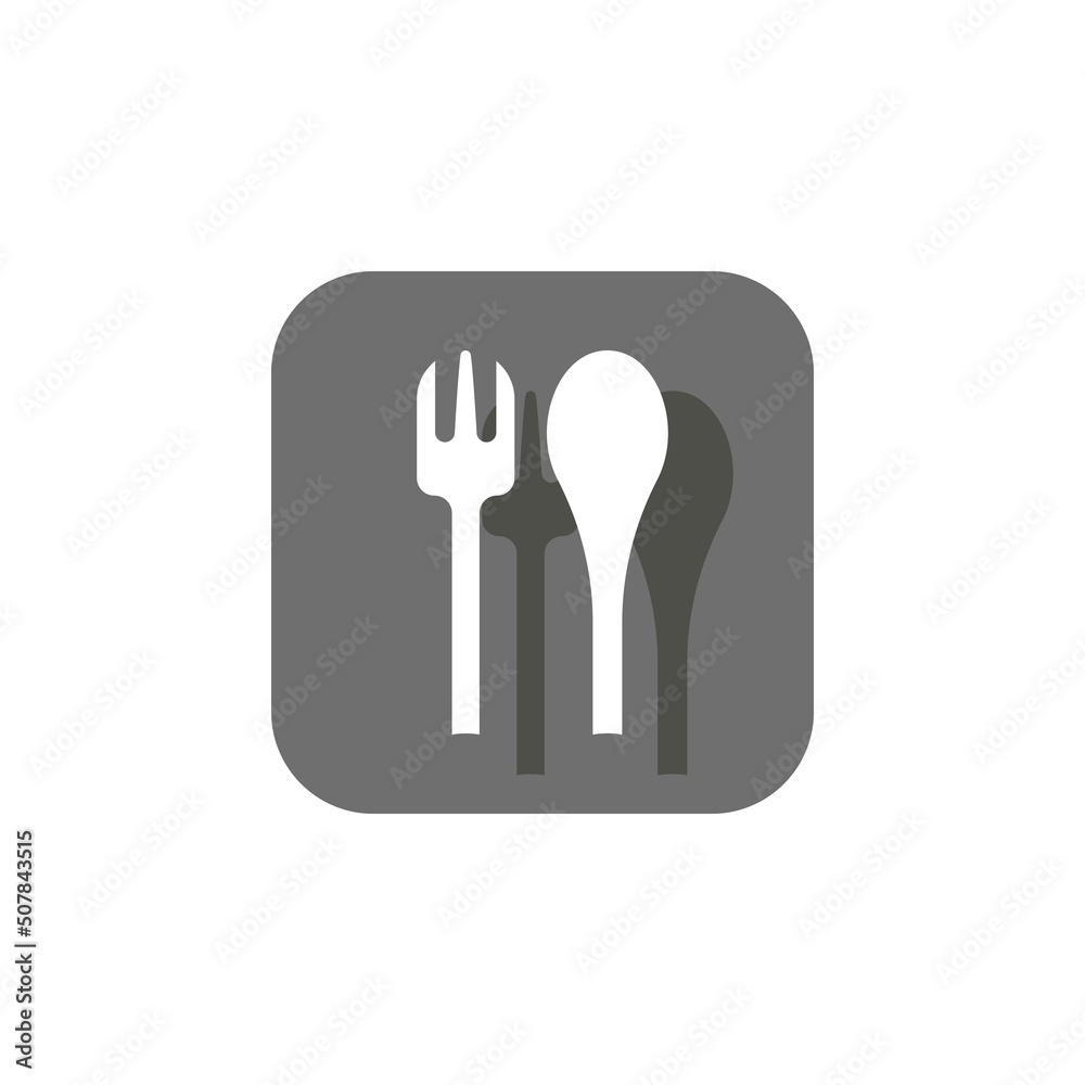 Spoon and fork icon symbol vector Spoon and fork icon symbol vector