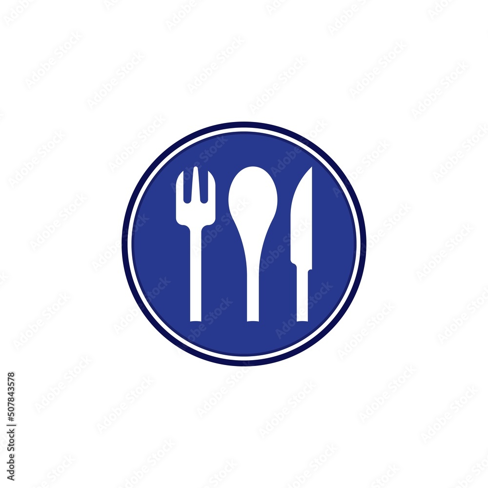 Spoon and fork icon symbol vector Spoon and fork icon symbol vector