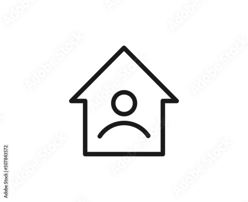 Constraction line icon on white background