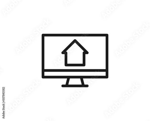 Constraction line icon on white background