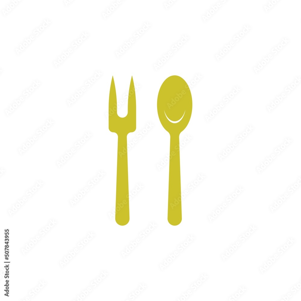 Spoon and fork icon symbol vector Spoon and fork icon symbol vector