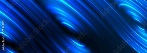 Dynamic round wave. Blue curved circle structure. Clean and fresh. Energy cover design. Vector background.
