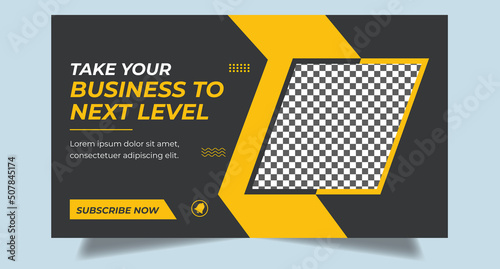 Editable youtube thumbnail template | Youtube thumbnail | video thumbnail | Youtube video thumbnail for business | Creative corporate social media web cover banner | customizable video thumbnail