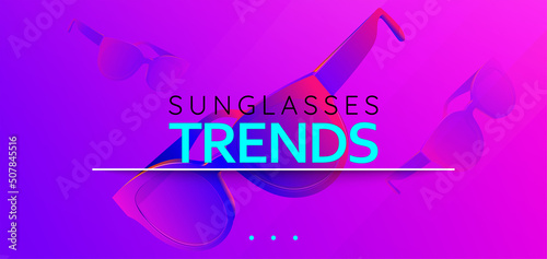 Fashion eyeglasses discount banner.Big sale. Abstract colorful expressive design. Stylish summer sale. Sunglasses concept.Vector illustration template.