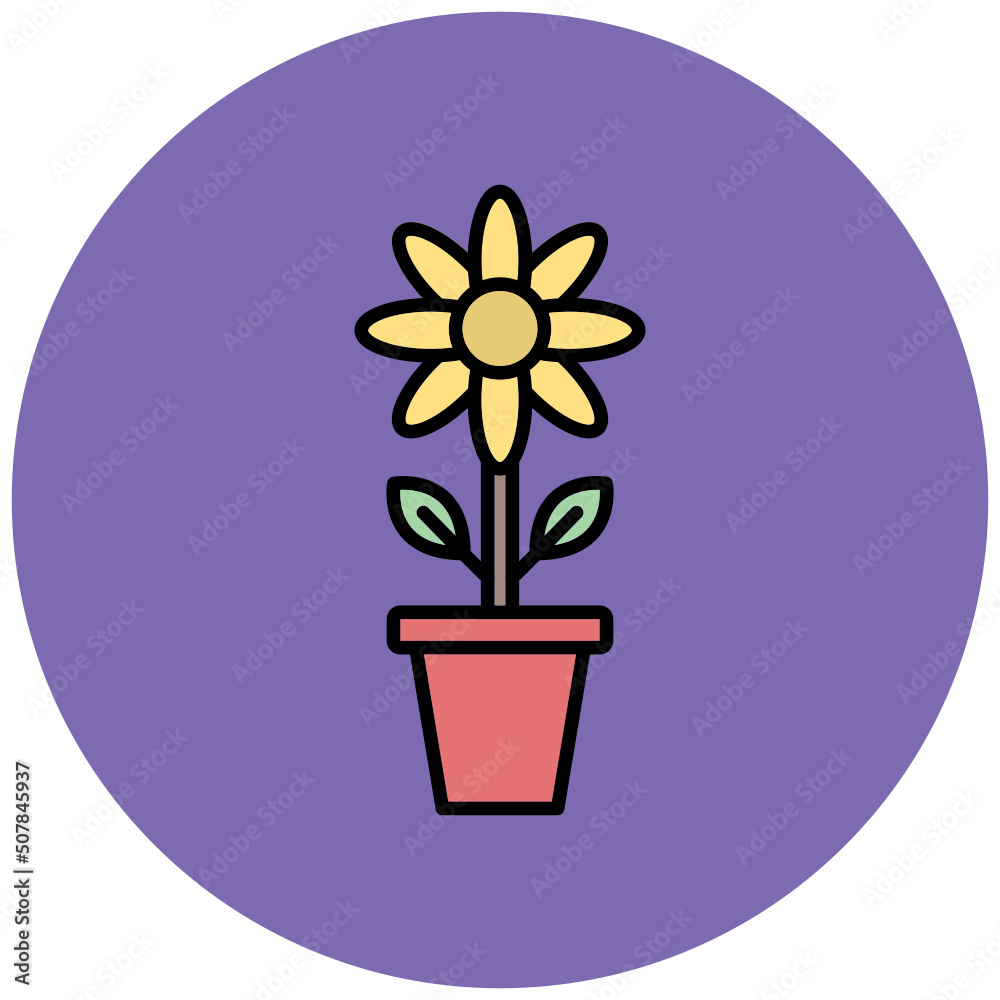 Flower pot Icon Flower pot Icon