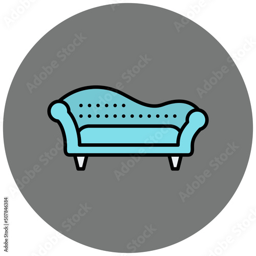 Chaise Lounge Sofa Icon