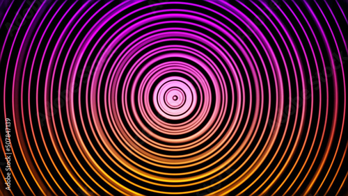 Abstract hypnotic colorful spiral. Animmation. Pulsating psychedelic circles with center. Colorful hypnotizing circles. Circular ripple background for music background