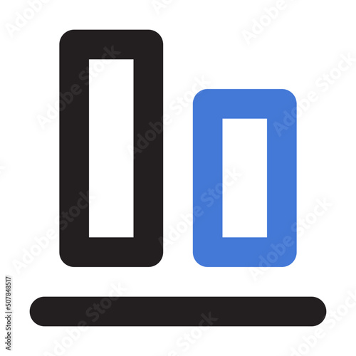vertical align bottom icon illustration