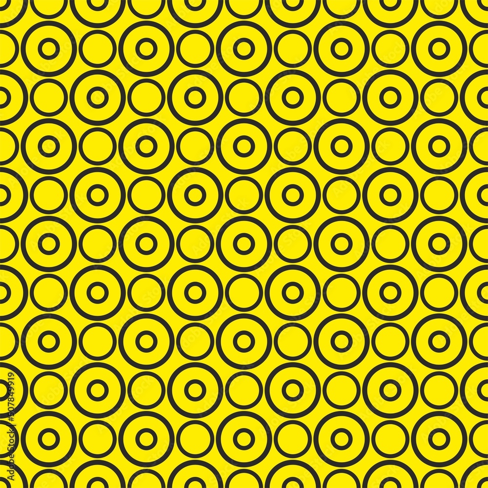 Seamless vector pattern with black dots on a sweet yellow background Seamless vector pattern with black dots on a sweet yellow background