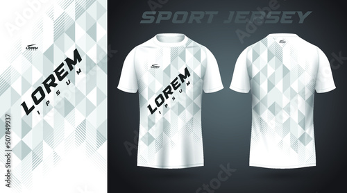white t-shirt sport jersey design