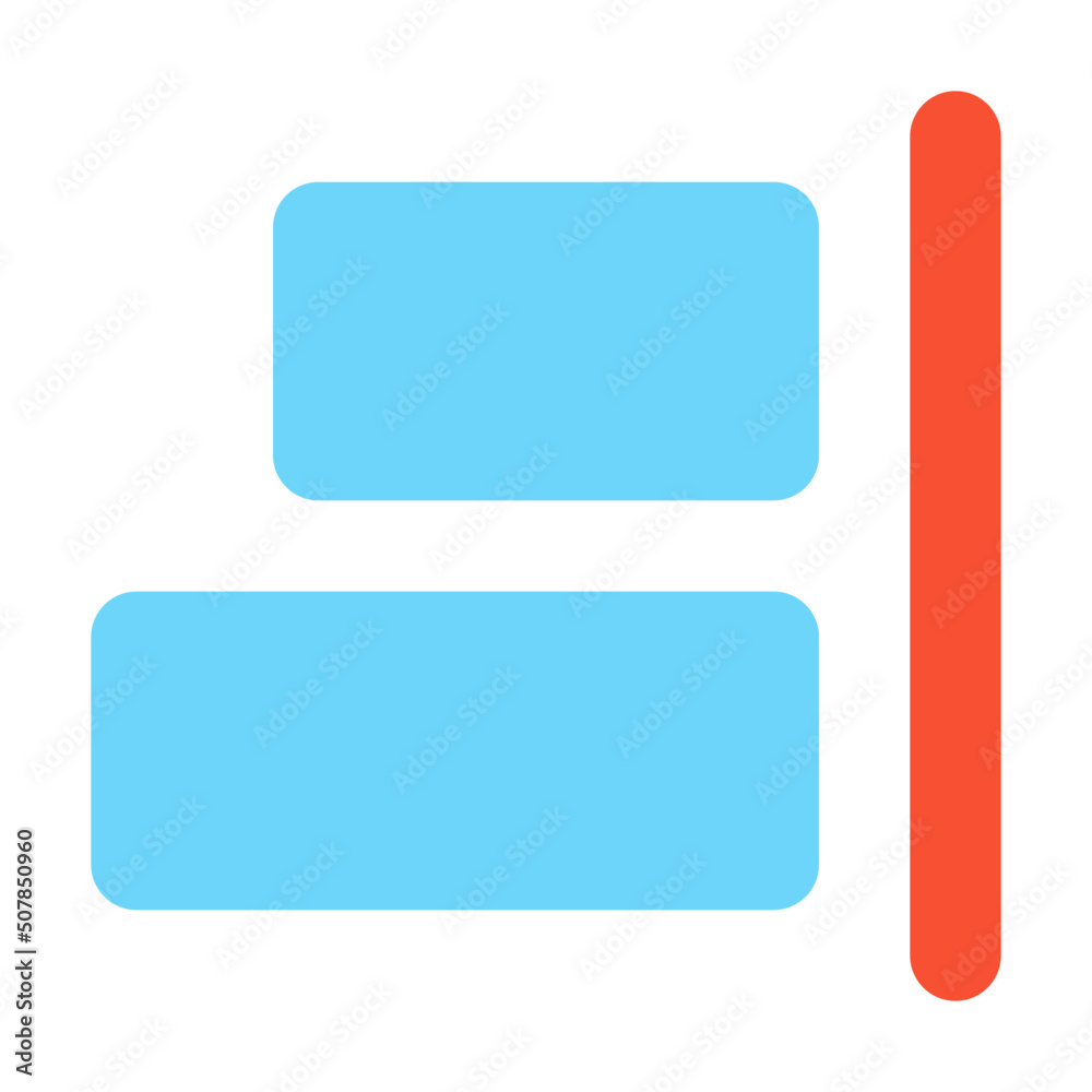 horizontal align right icon illustration