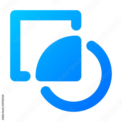 intersect shape icon illustration