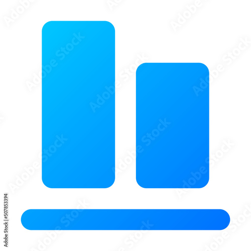 vertical align bottom icon illustration