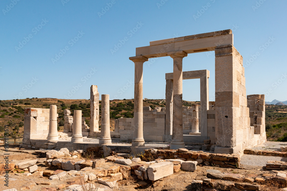 Fototapeta premium Temple of Demeter near Sangri village on Naxos Island, Greece.