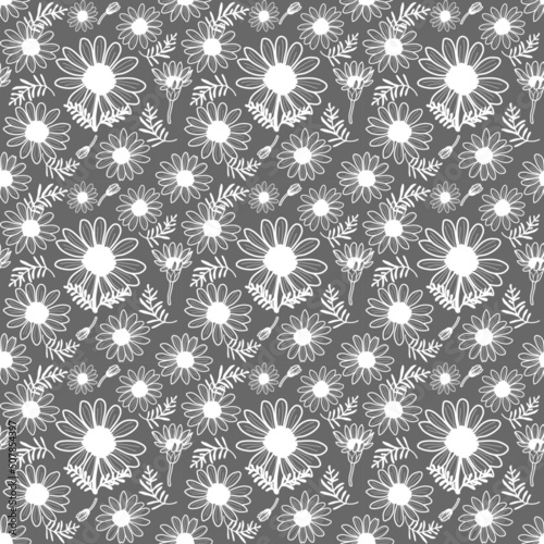 Seamless of daisy flowers.