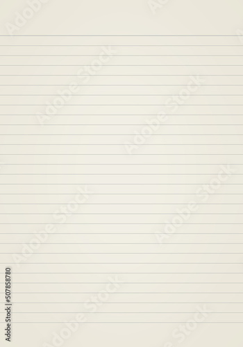 White paper sheet with line pattern background.