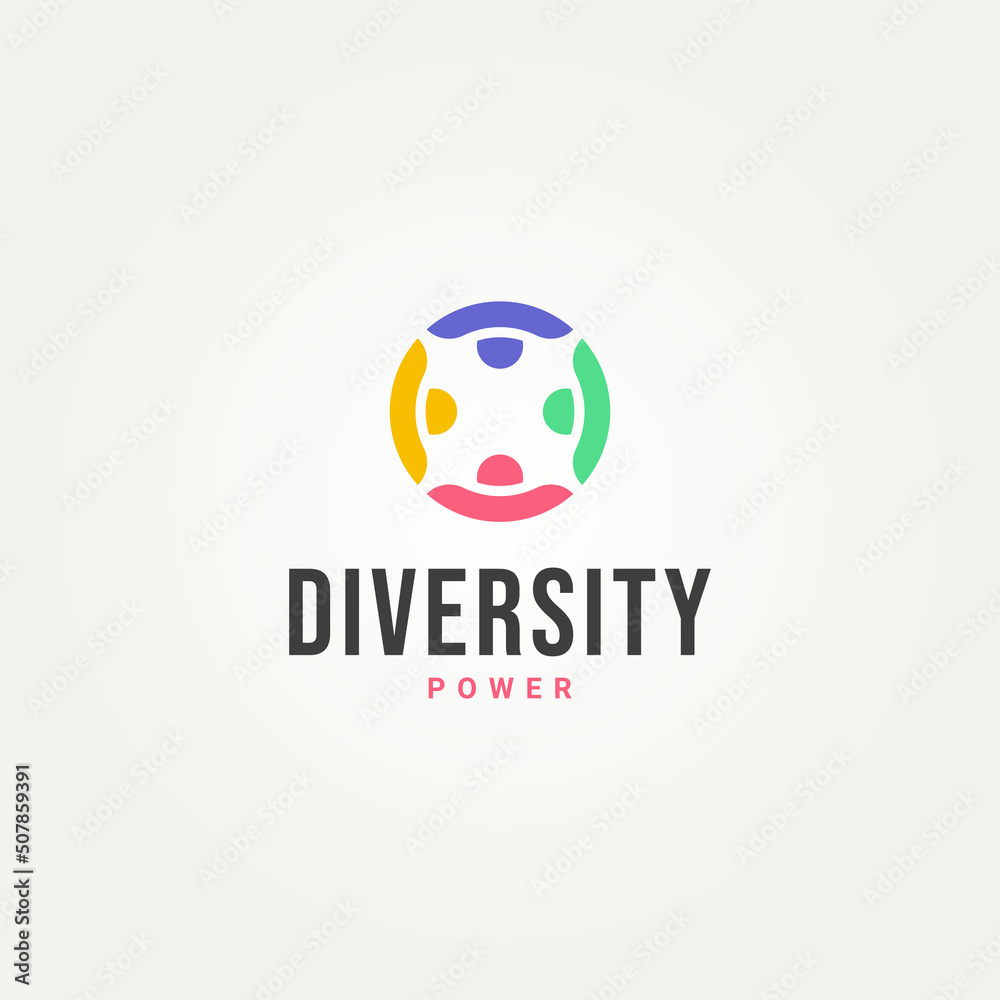 minimalist diversity and inclusion logo template vector illustration design. simple people community, network, and social symbol logo concept minimalist diversity and inclusion logo template vector illustration design. simple people community, network, and social symbol logo concept