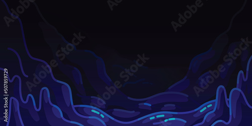 Background Deep Sea Cartoon Ocean Trench