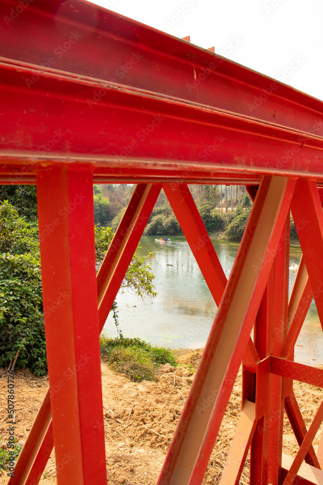 A beautiful panoramic view of Vang Vieng city in Laos. A beautiful panoramic view of Vang Vieng city in Laos.