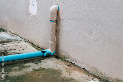 Broken and expired pvc pipe