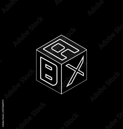 Cube letter logo design, font logo design, unique logo design.