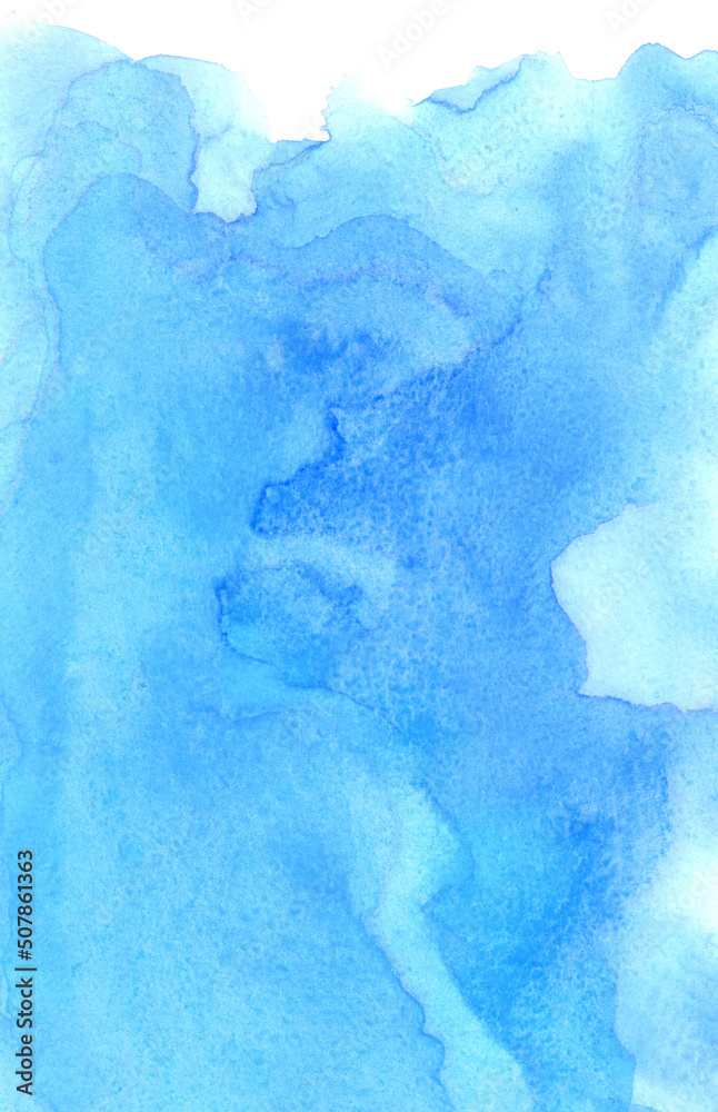 hand drawn blue watercolor background