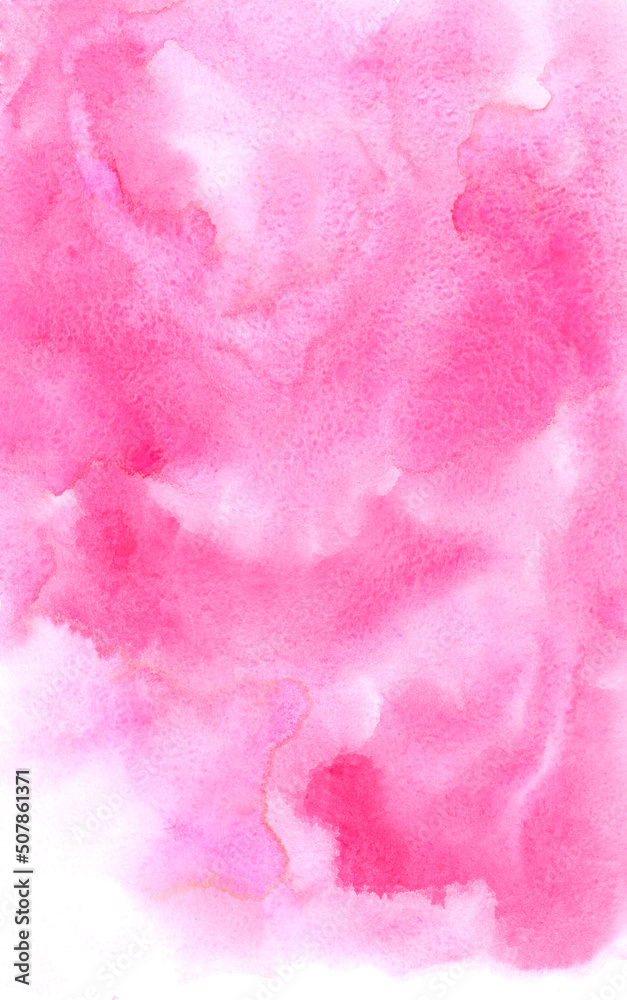 pink abstract watercolor background with splashes