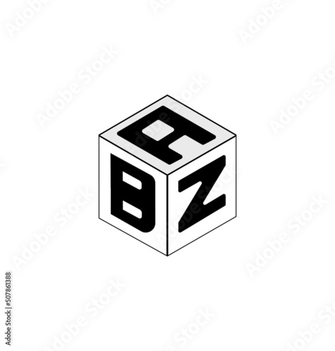Letter logo design, Cube logo design.